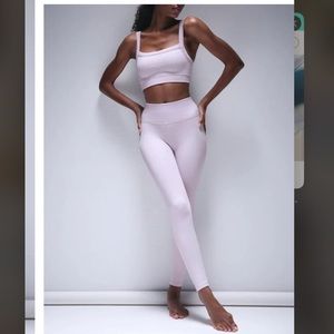 Avocado Iris Purple chevron shayna bra + leggings s/xs NWT